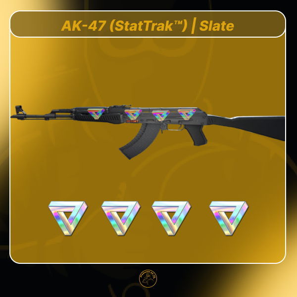 — 1607 AK-47 (StatTrak™) | Slate (Minimal Wear)